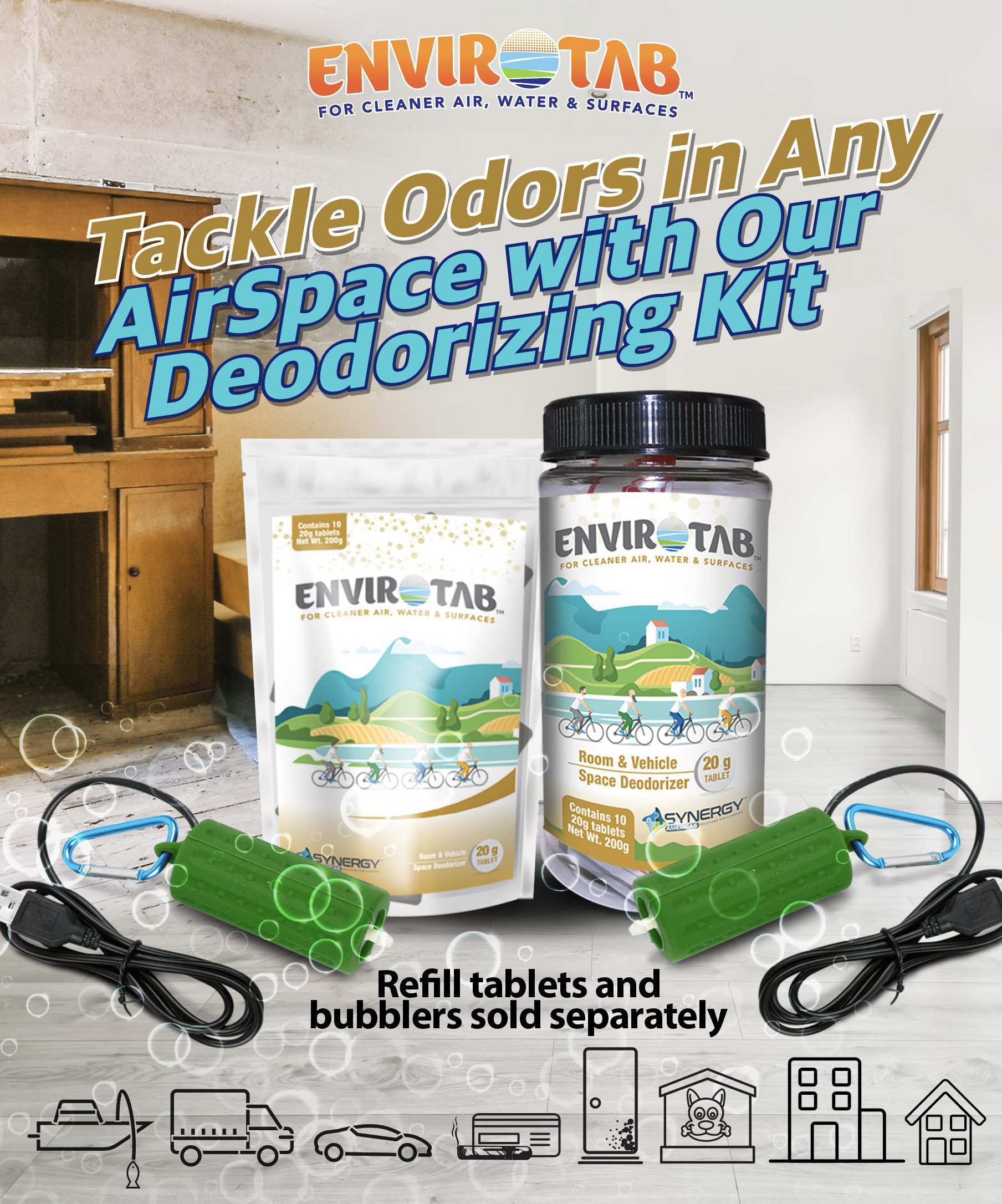 Deodorizing Kit plus refills-accessories